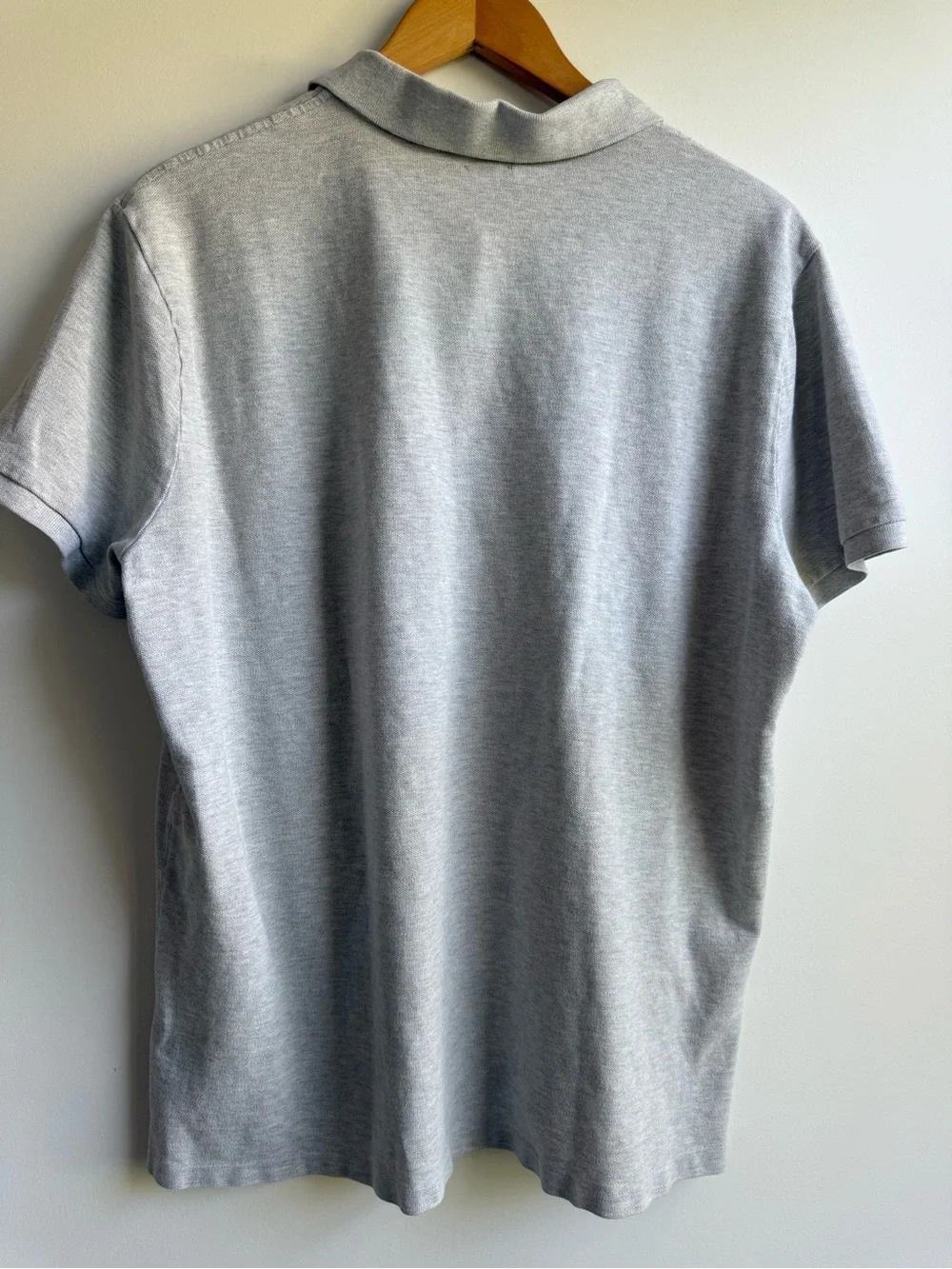 Ralph Lauren Men’s Light Gray Polo Shirt with Navy Pony
